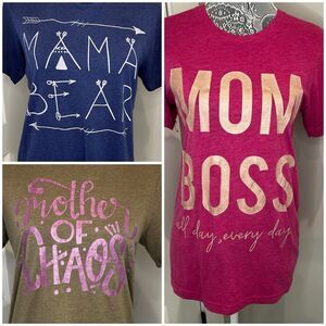 MOM mama custom tee T-Shirt BossMOM mama custom tee T-Shirt Bundle 3 shirts Tops
